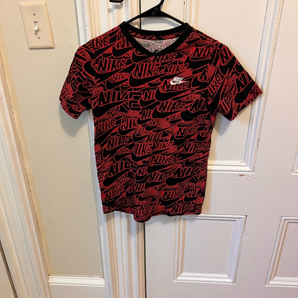 Nike Black and Red Graphic Tee